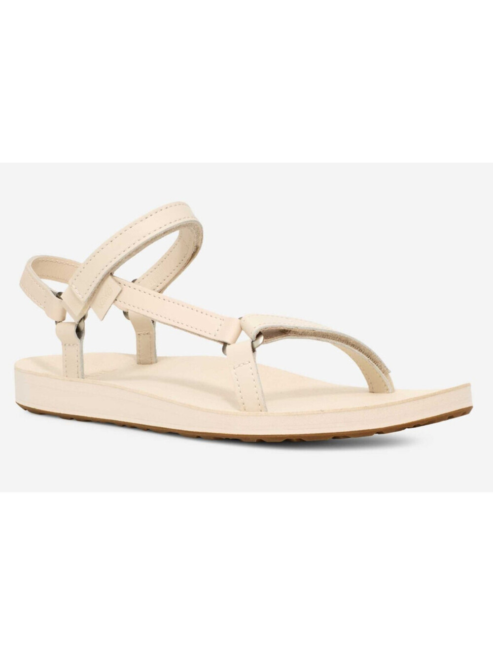80$ Teva Original Universal Slim Leather Sandal Size 6 US / 37 EU Light Beige